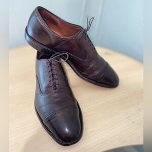 gently used Allen Edmonds dress shoes, size 11, in brown